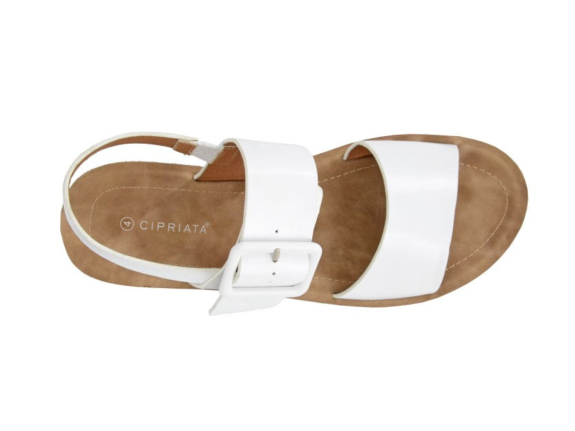 Cipriata ORFA Womens Slingback Sandals White