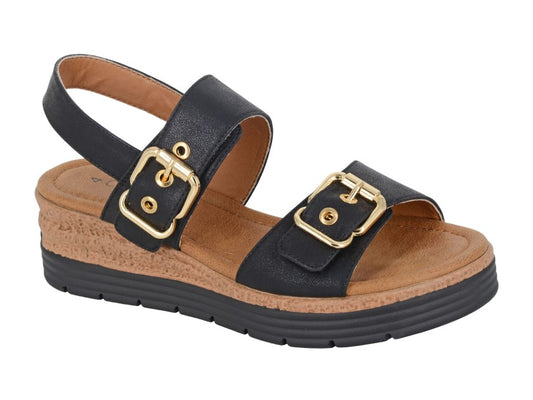 Cipriata MILIA Womens Cross Strap Sandals Black