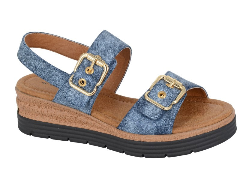 Cipriata MILIA Womens Cross Strap Sandals Blue