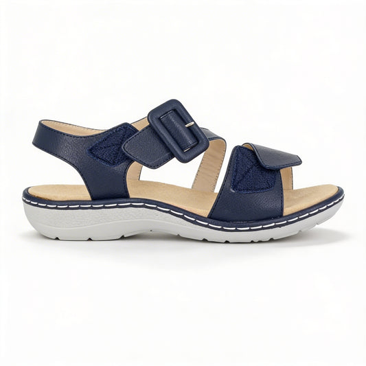 Cipriata CIRETTA Womens Cross Strap Sandals Navy