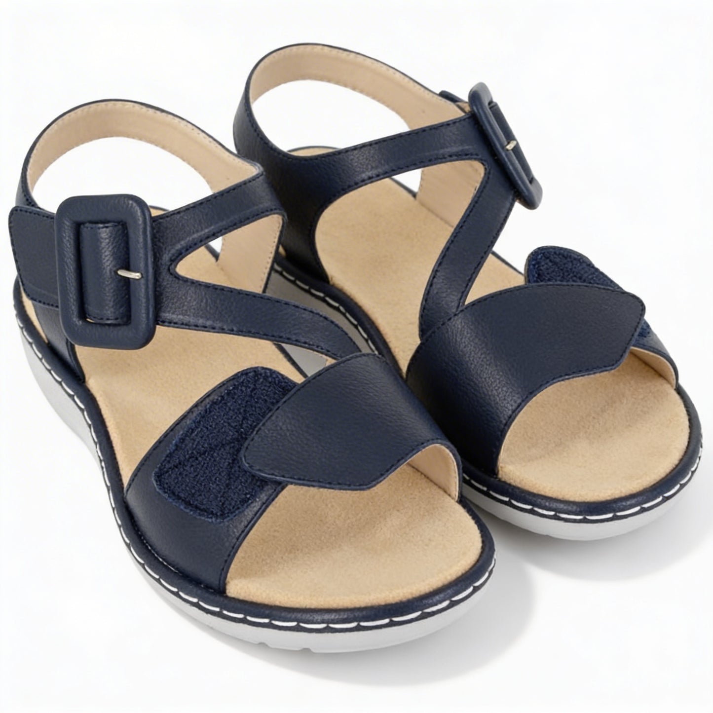 Cipriata CIRETTA Womens Cross Strap Sandals Navy