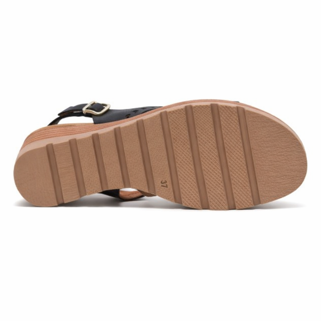 Cipriata GAVINA Womens Cross Strap Sandals Black
