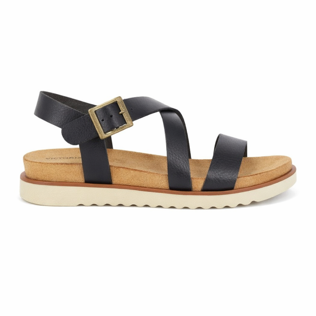Cipriata OLVIA Womens Cross Strap Sandals Black