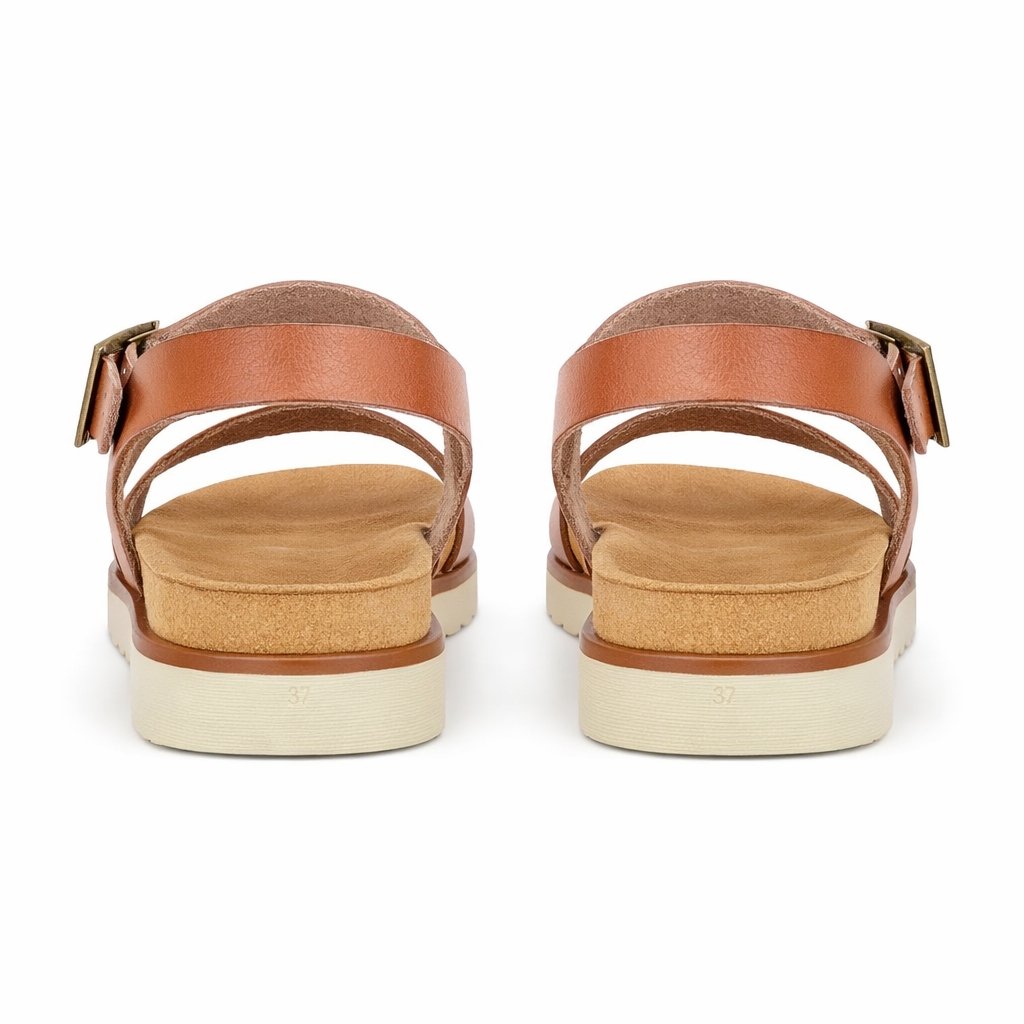 Cipriata OLVIA Womens Cross Strap Sandals Tan