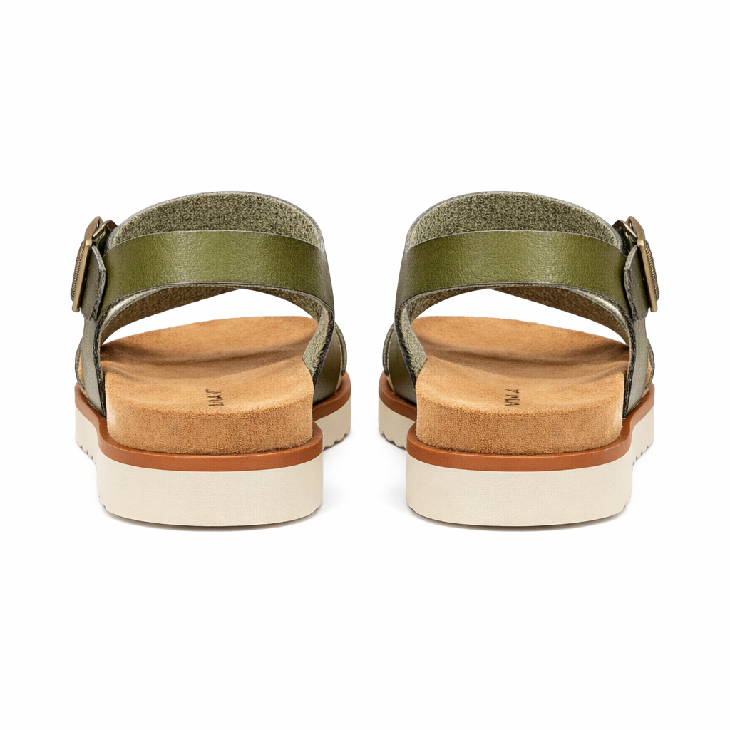 Cipriata OLVIA Womens Cross Strap Sandals Green