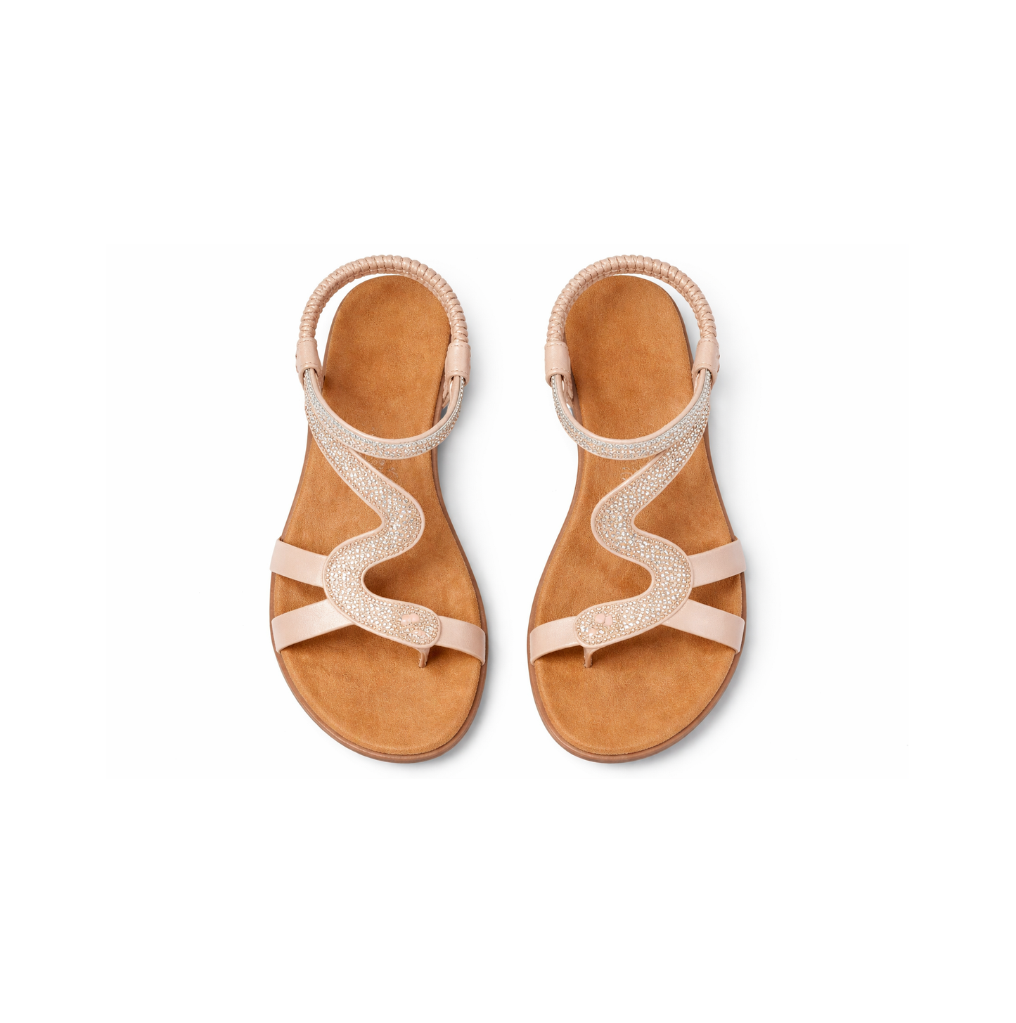 Cipriata SERPENT Womens Slingback Sandals Rose Gold