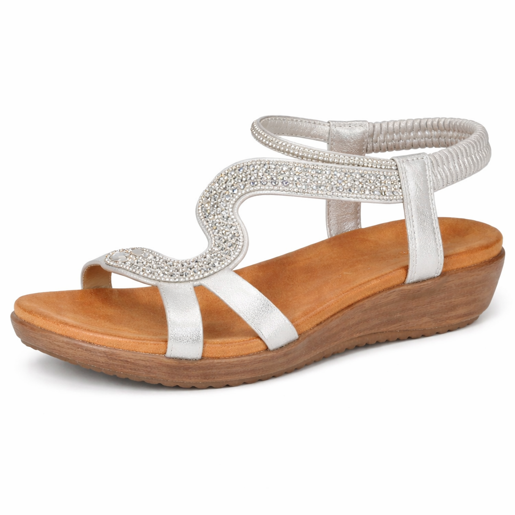 Cipriata SERPENT Womens Slingback Sandals Silver