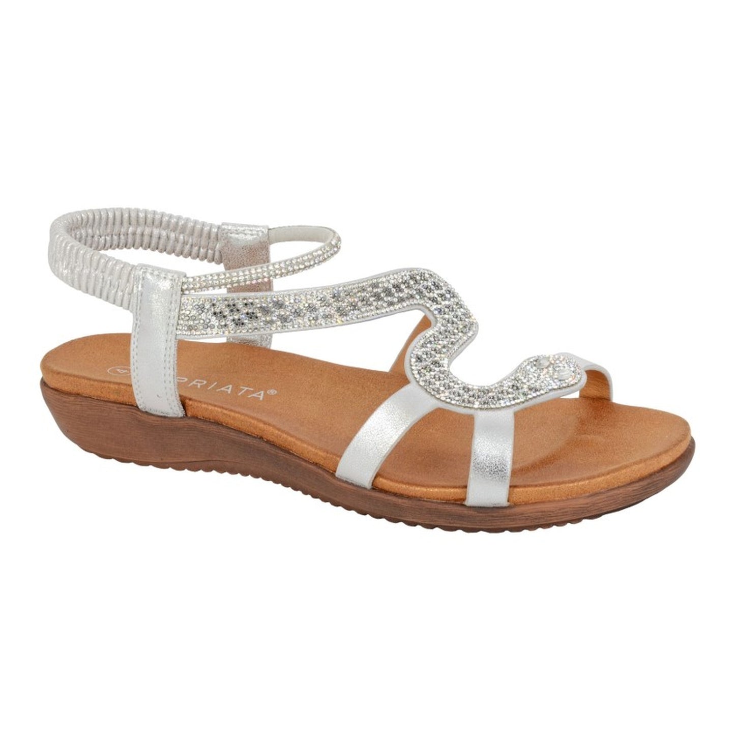 Cipriata SERPENT Womens Slingback Sandals Silver