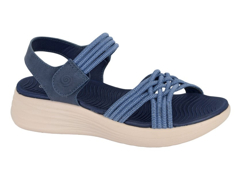 Cipriata ELETTA Womens Cross Strap Sandals Navy Blue