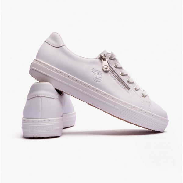 Rieker L59L1 Womens Casual Shoes White/Combi