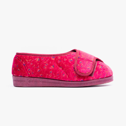 Comfylux HELEN Womens Full Slippers Wine