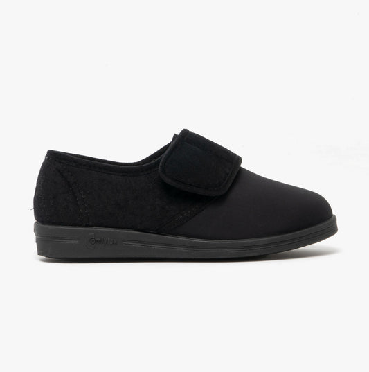 Comfylux STELLA Womens Full Slippers Black