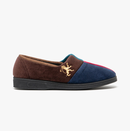 Comfylux HARLEQUIN Mens Full Slippers Multicoloured