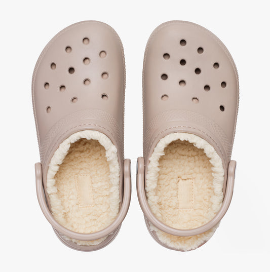 Crocs 203591-2YB CLASSIC LINED Unisex Clogs Mushroom/Bone
