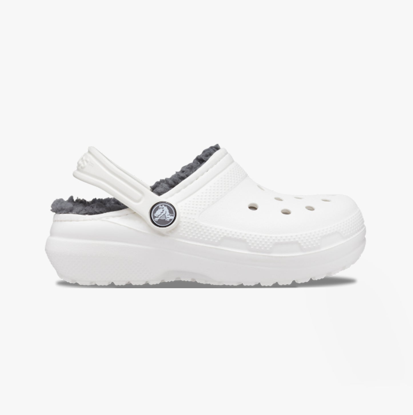 Crocs 207010-10M CLASSIC LINED Kids Clogs White/Grey
