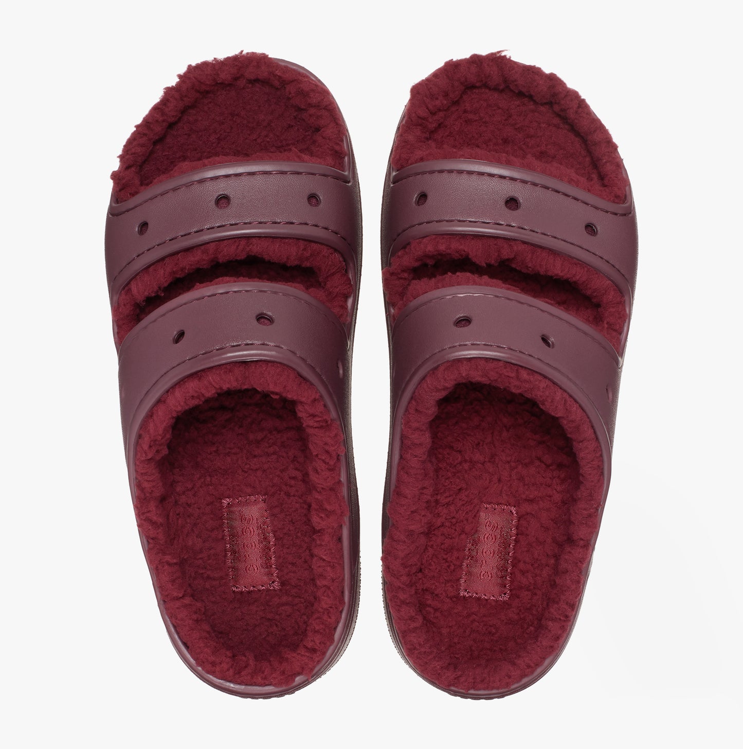 Crocs 207446-6WD CLASSIC COZZZY Womens Sliders Dark Cherry
