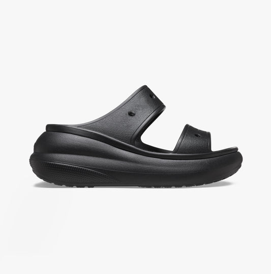 Crocs 207670-001 CRUSH SANDAL Womens Platform Sliders Black
