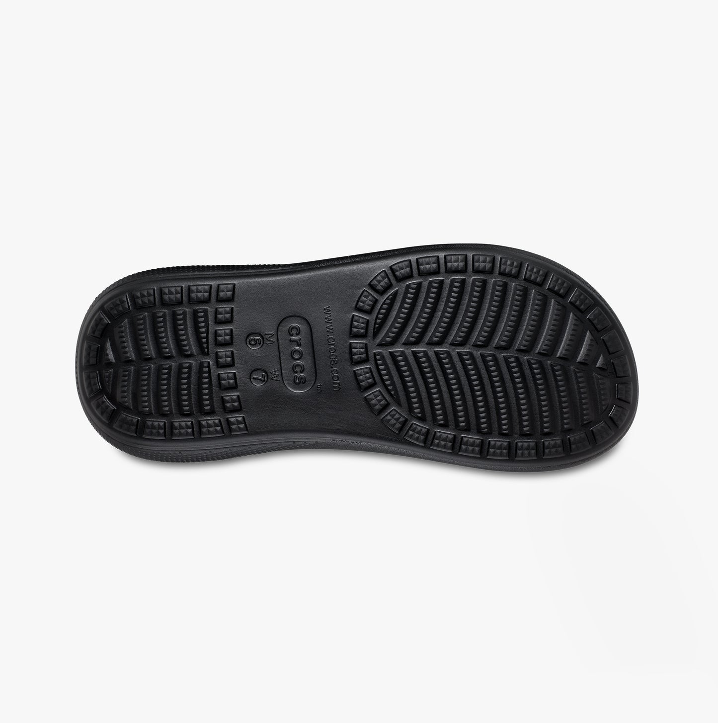 Crocs 207670-001 CRUSH SANDAL Womens Platform Sliders Black