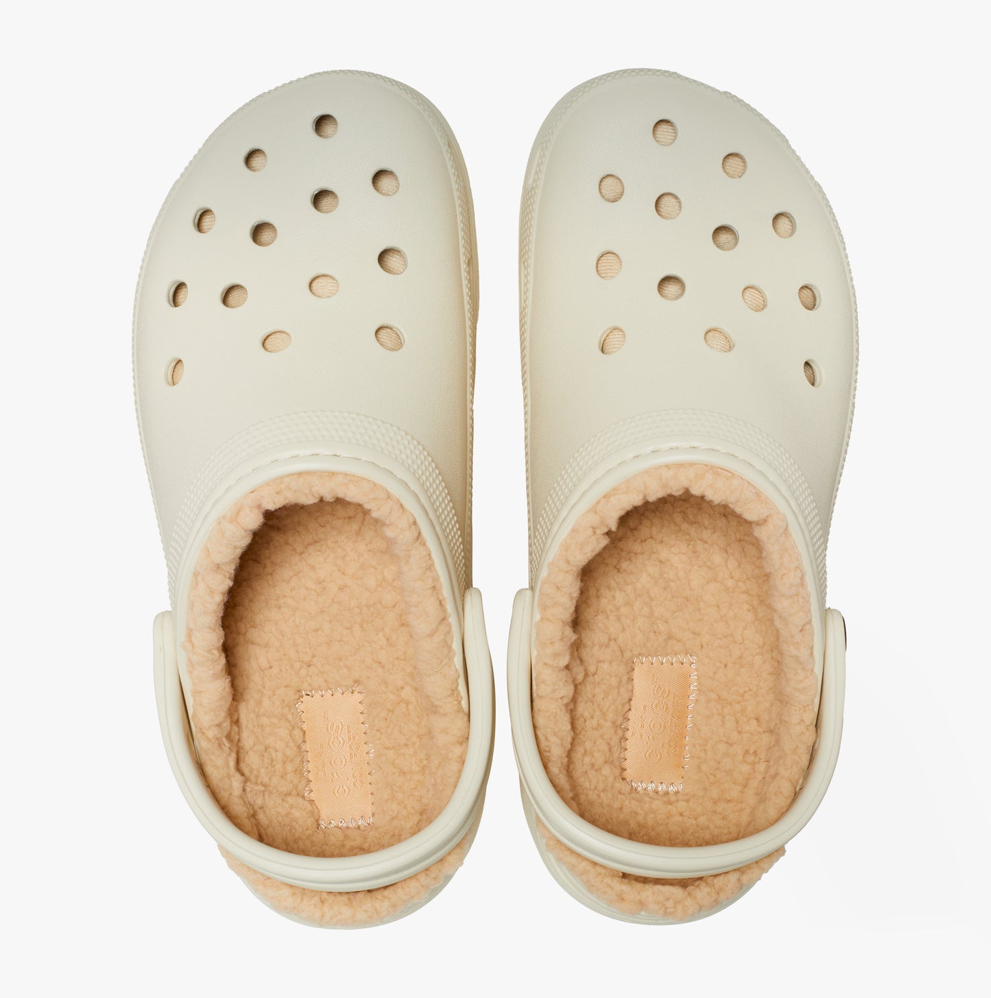 Crocs 207938-2Y2 CLASSIC PLATFORM LINED Womens Clogs Bone