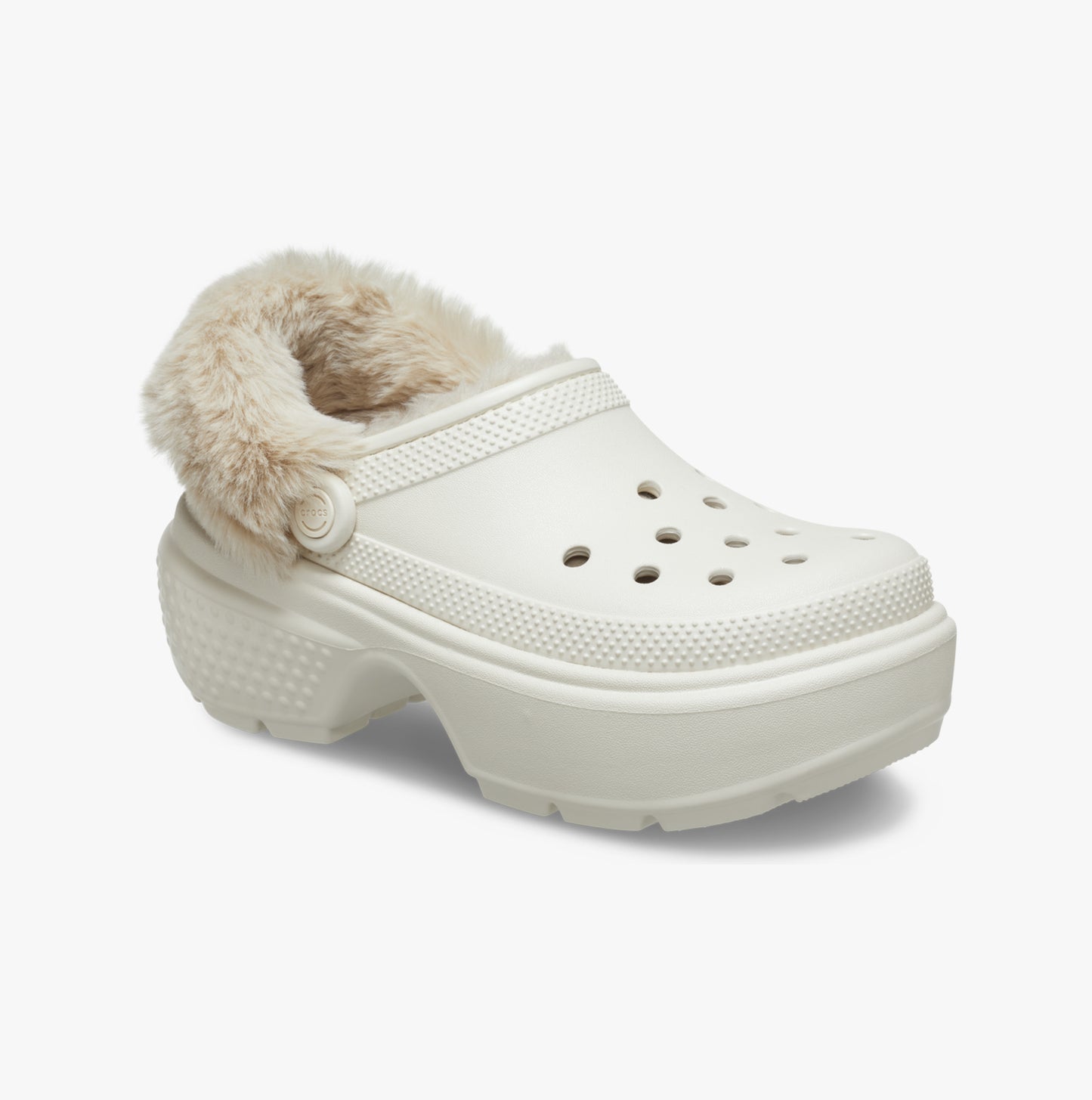 Crocs 208546-160 STOMP LINED Womens Clogs Stucco
