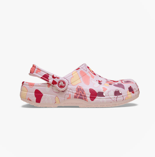 Crocs CLASSIC VDAY Unisex Kids Clogs Pink Milk/Hearts