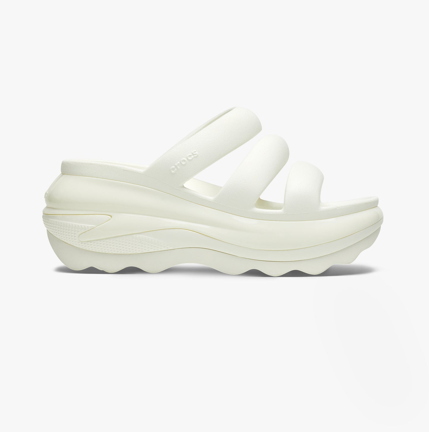 Crocs 209842-0WV MEGA CRUSH TRIPLE STRAP Womens Sliders Chalk