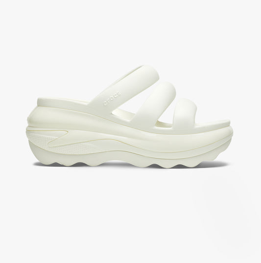 Crocs 209842-0WV MEGA CRUSH TRIPLE STRAP Womens Sliders Chalk
