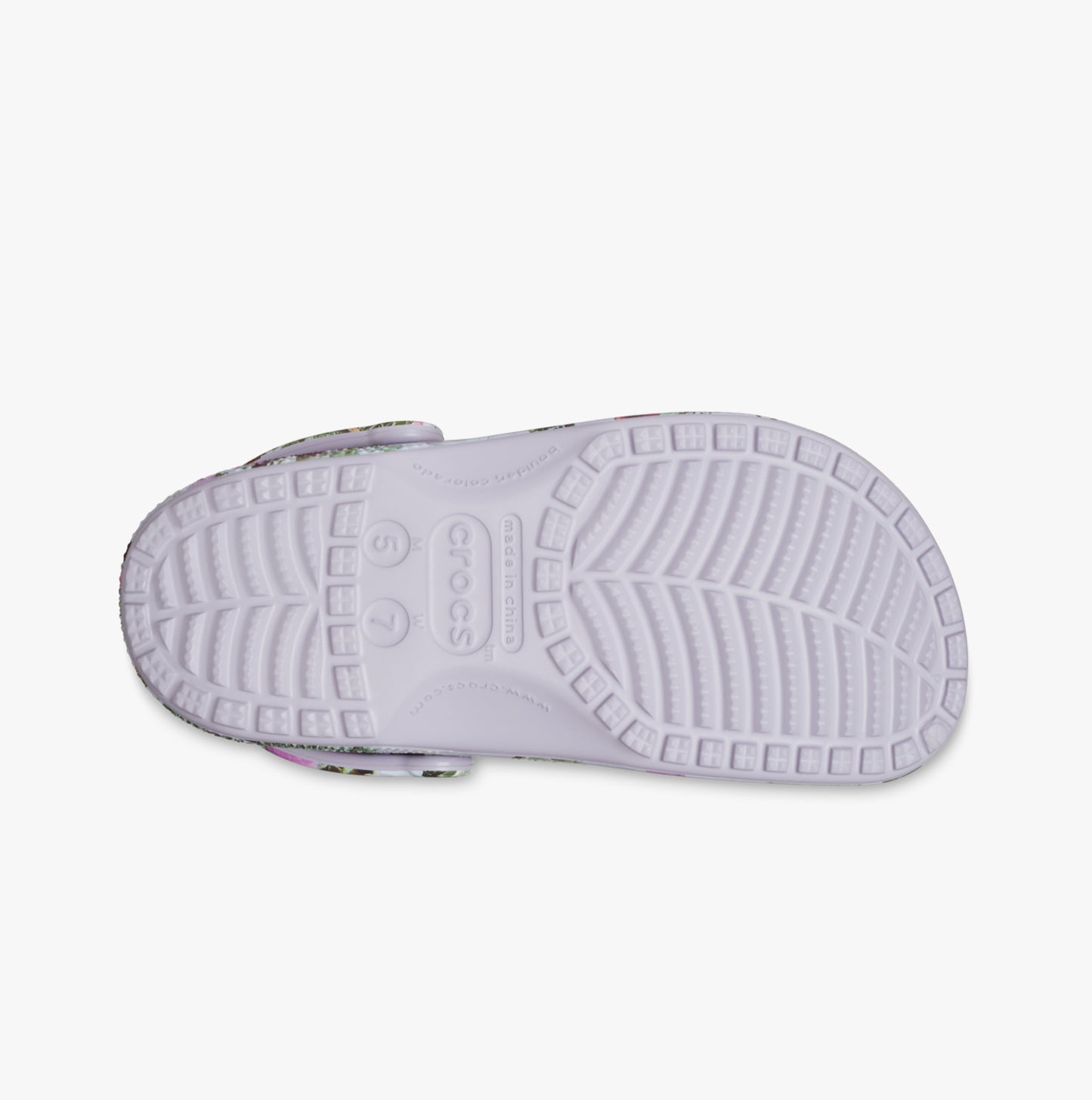 Crocs 210398-5PS CLASSIC PHOTOREAL FLORAL Womens Clogs Mauve Mist