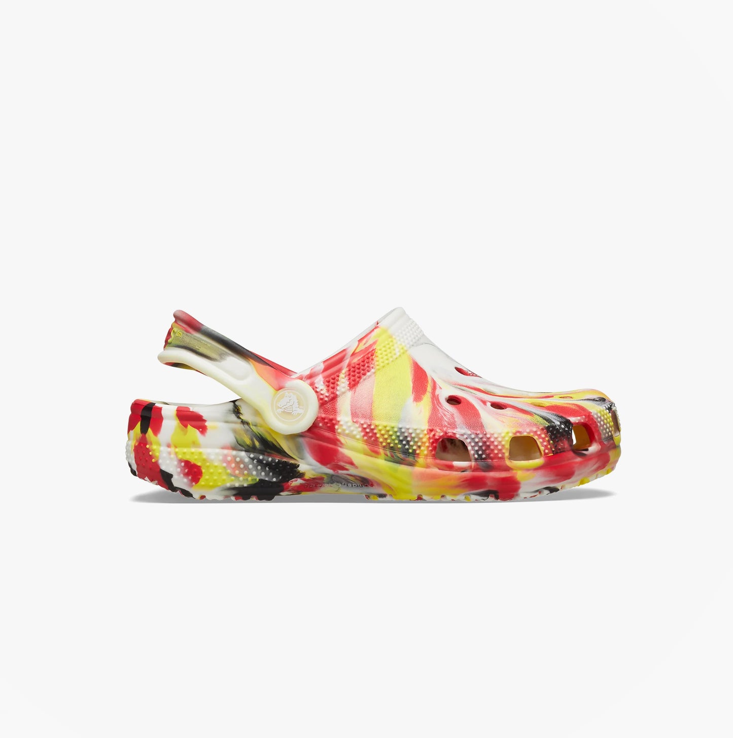 Crocs 210718-6WE GLOW-IN-THE-DARK MARBLED Unisex Kids Classic Clogs Varsity Red/Multi