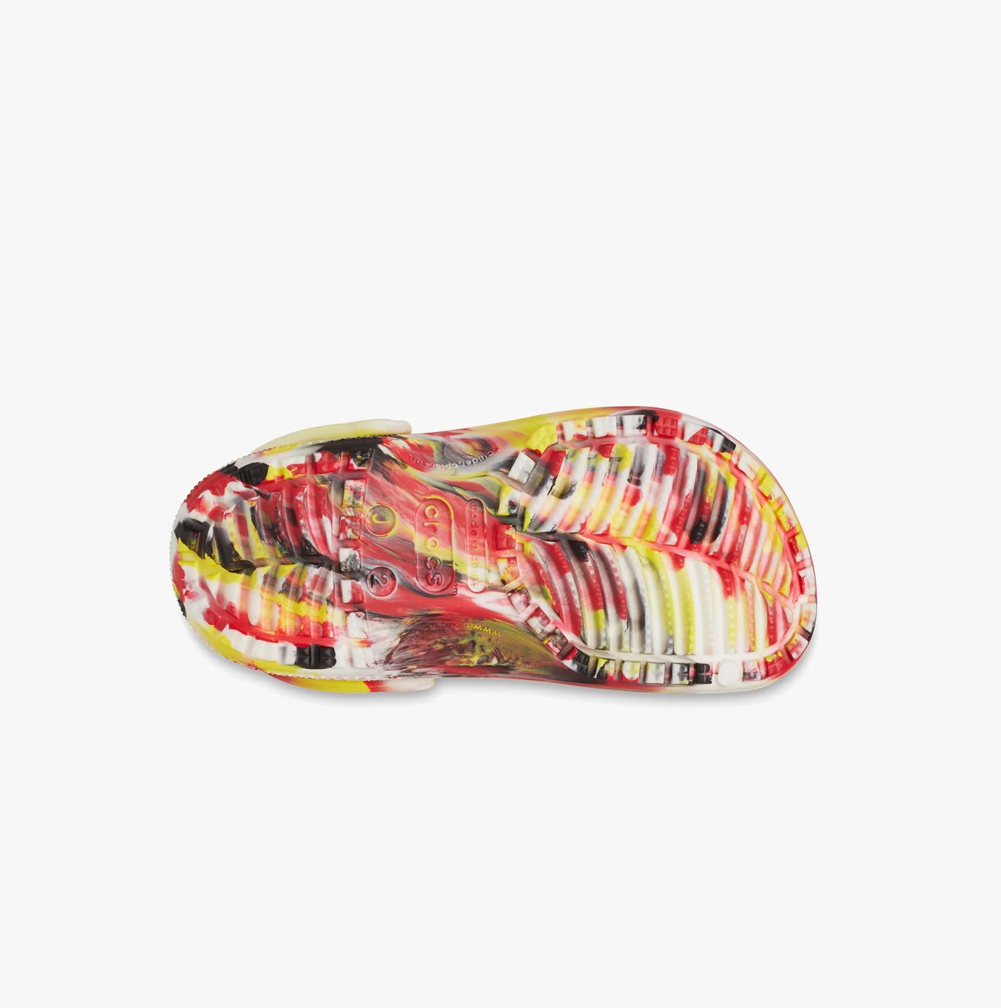 Crocs 210718-6WE GLOW-IN-THE-DARK MARBLED Unisex Kids Classic Clogs Varsity Red/Multi
