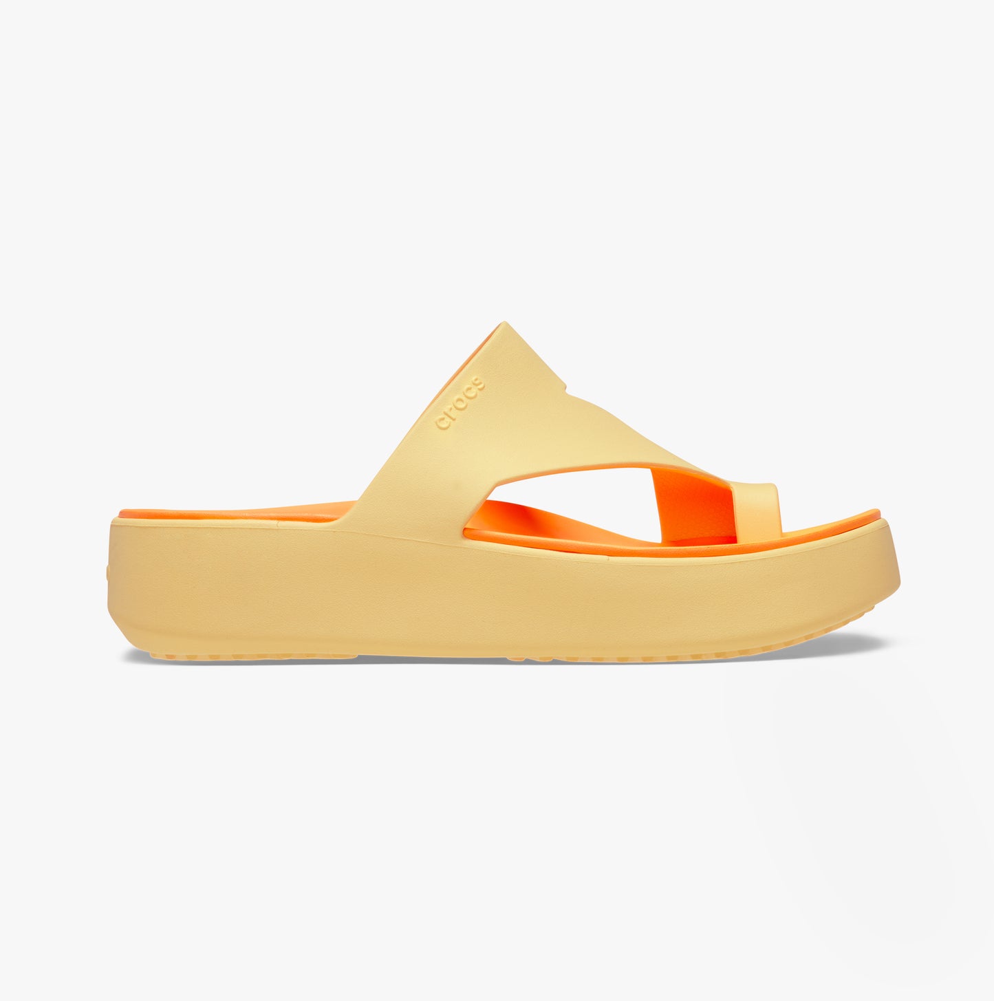 Crocs 210834-78Z GETAWAY PLATFORM TOE LOOP Womens Sandals Golden Hour