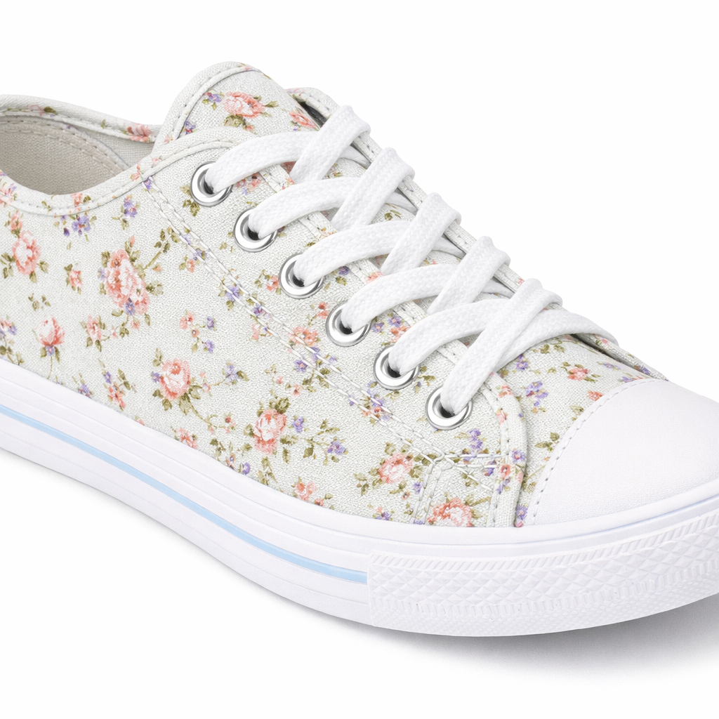DEK EMILY Womens Casual Shoes Light Grey Floral