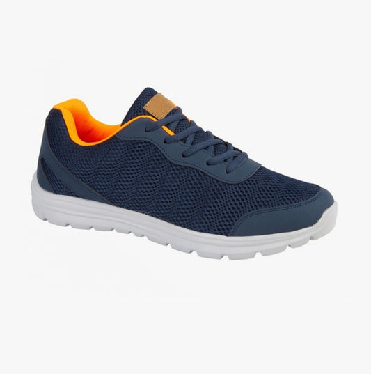 DEK HYDE PARK Mens Lace Jogger Navy/Orange Textile Mesh