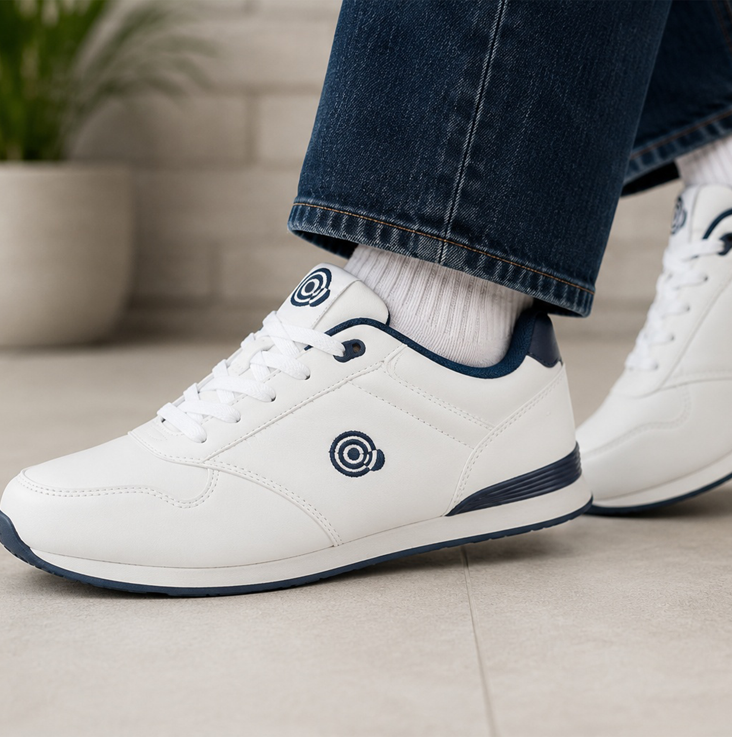 ANCHOR Mens Shoes White/Navy