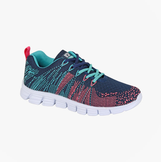 DEK STARLIGHT Womens Memory Foam Sports Trainers Navy/Multi