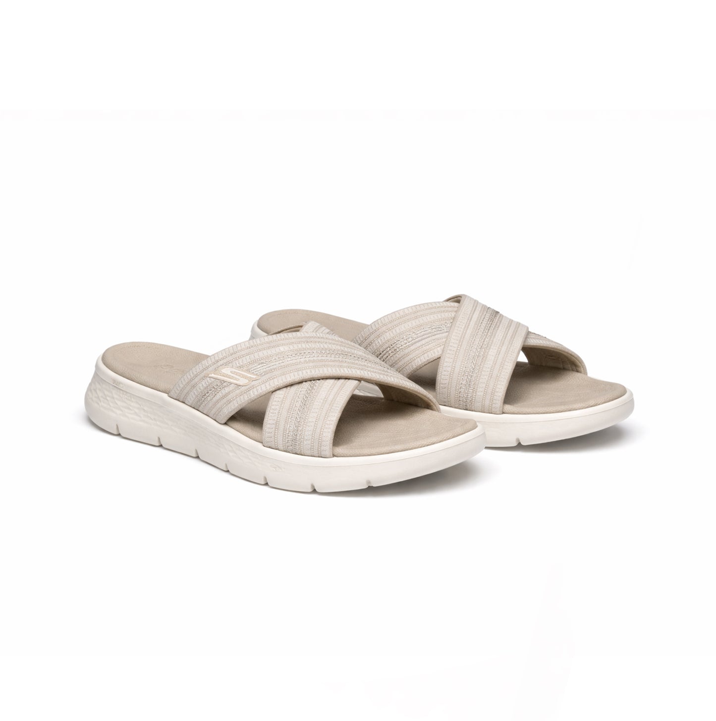 Skechers GO WALK FLEX SANDAL - IMPRESS Womens Sliders Dark Taupe