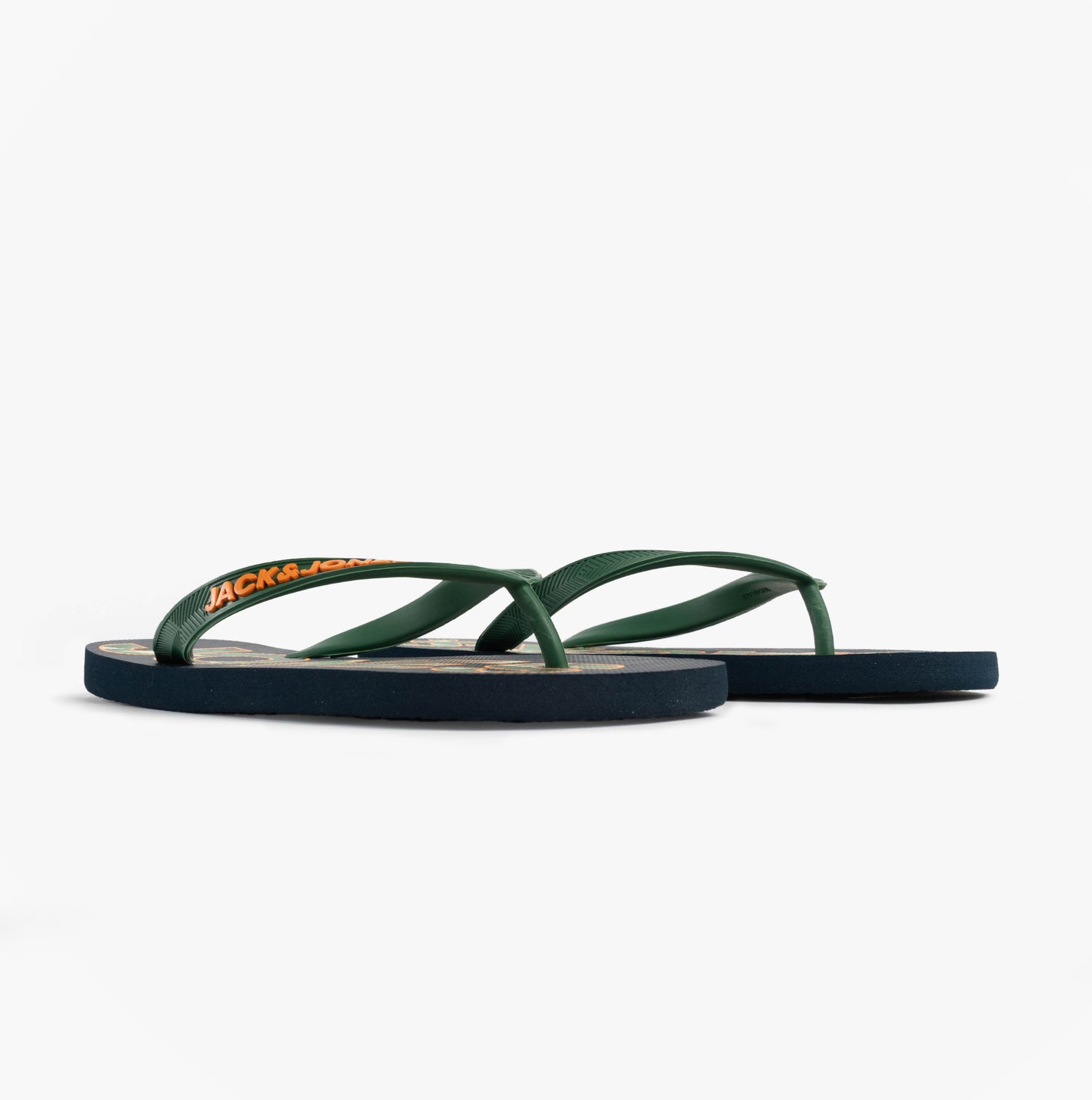 Jack & Jones LOGO PALM PRINT Mens Flip-Flops Navy Blazer