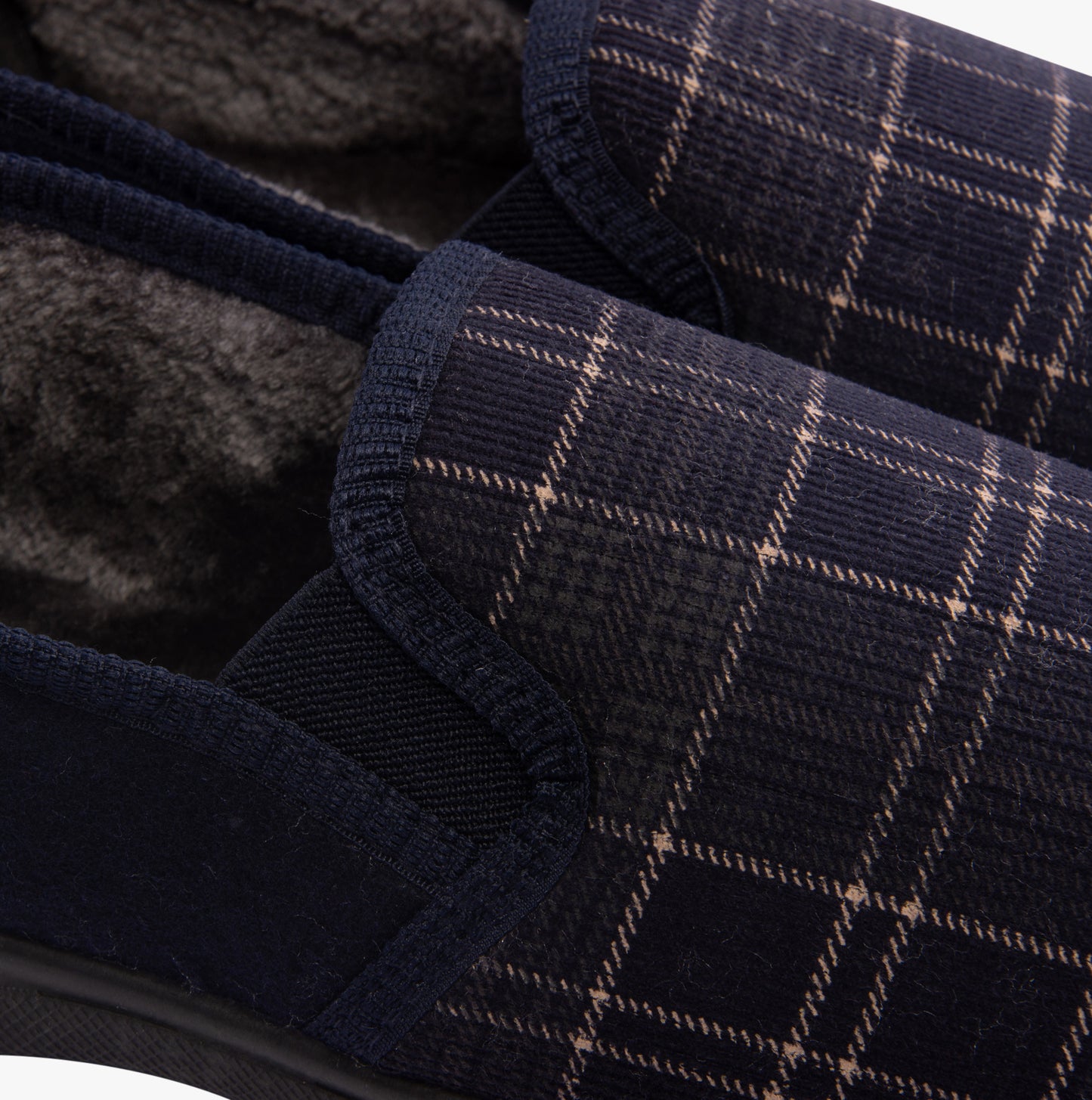 Dr Keller ERIC Mens Full Slippers Navy