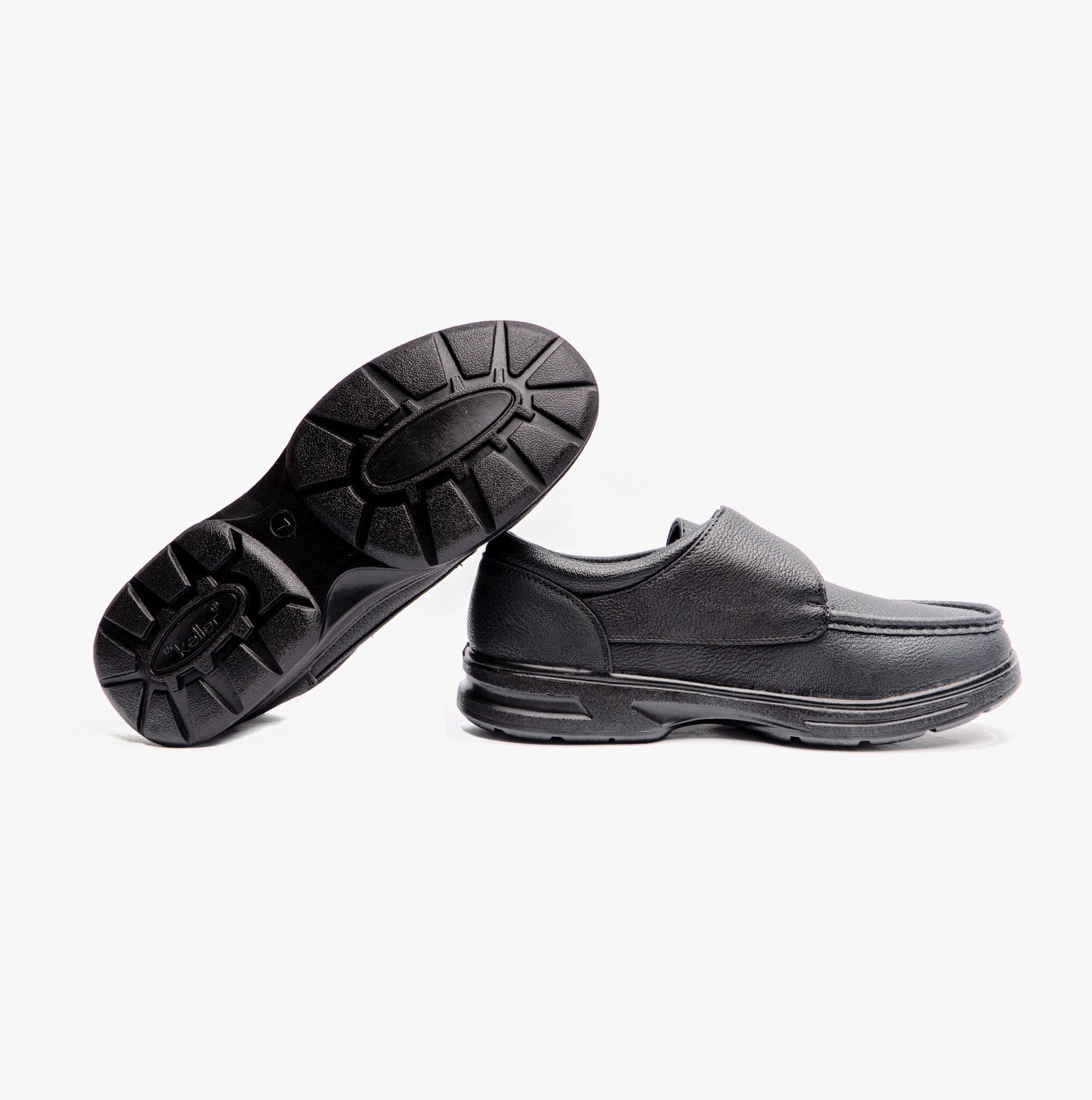 Dr Keller TONY Mens Touch Fasten Shoes Black
