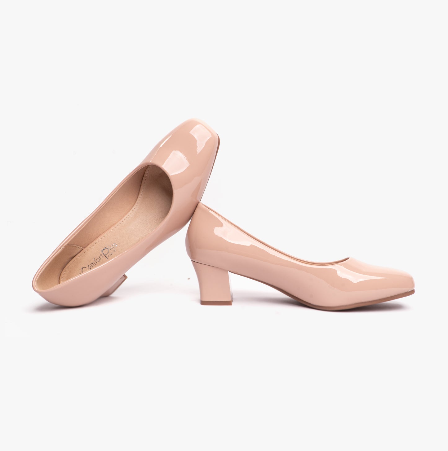 Comfort Plus KARLY Womens Casual Shoes Nude Patent