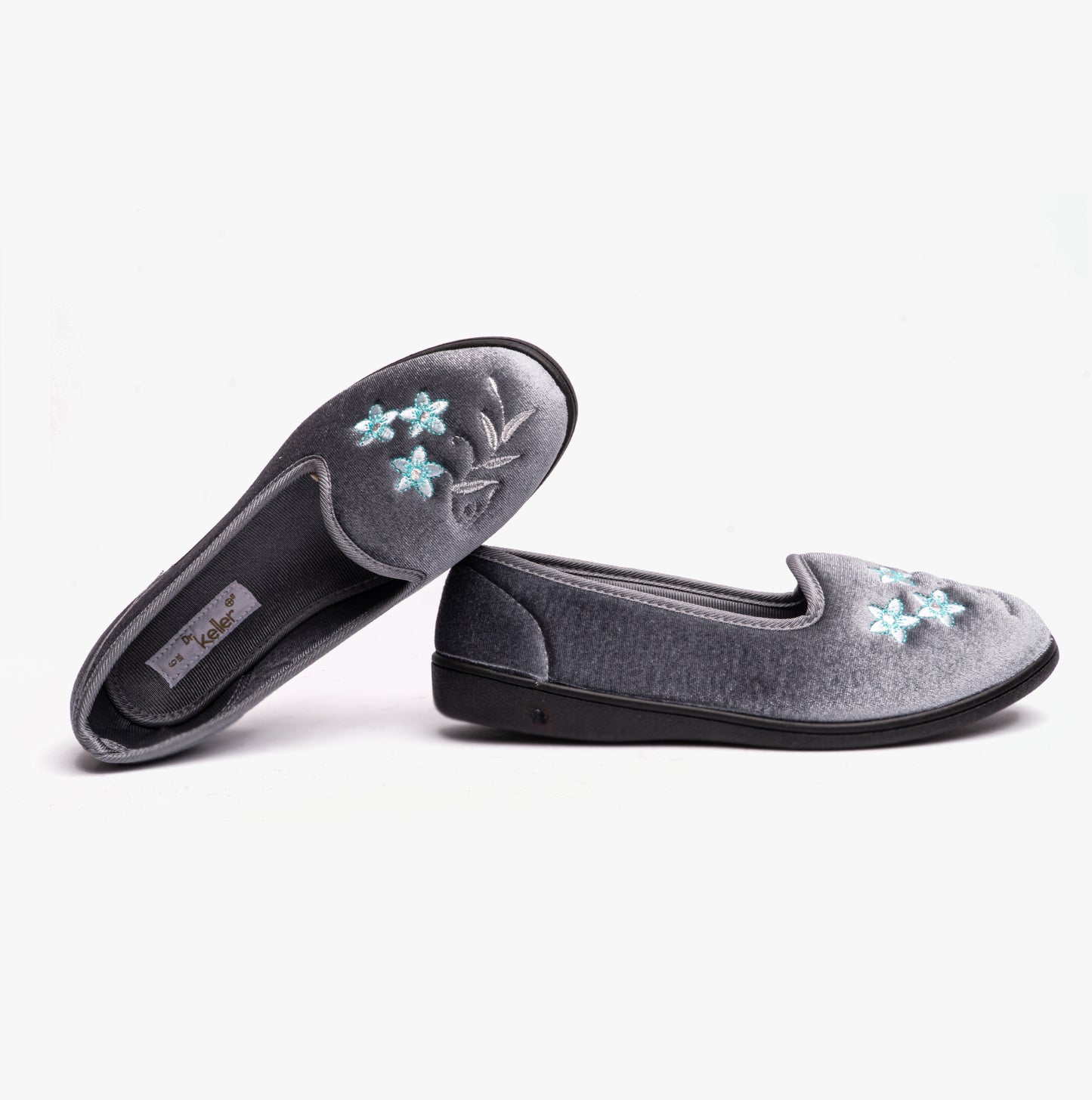 Dr Keller VERA Womens Ballerina Slippers Grey