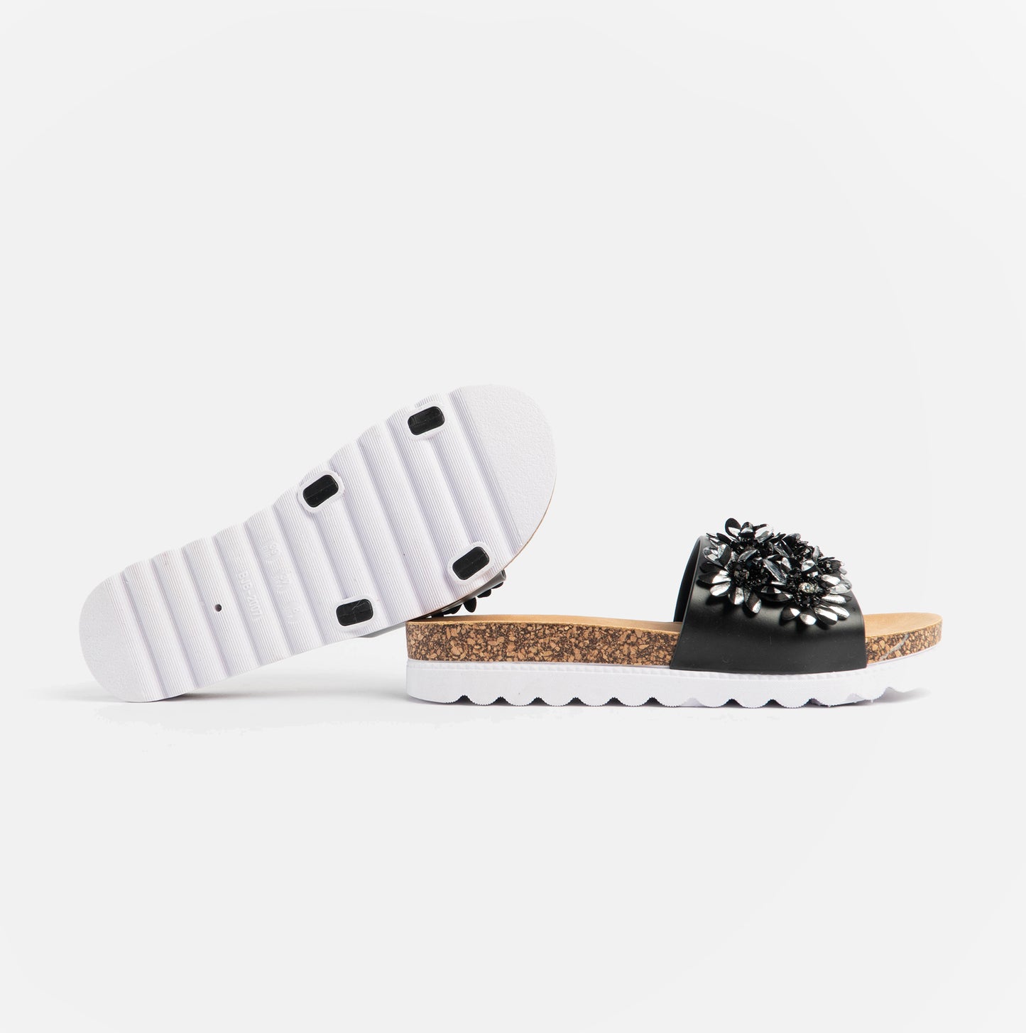 Dr Keller GLITZY Womens Slides Black