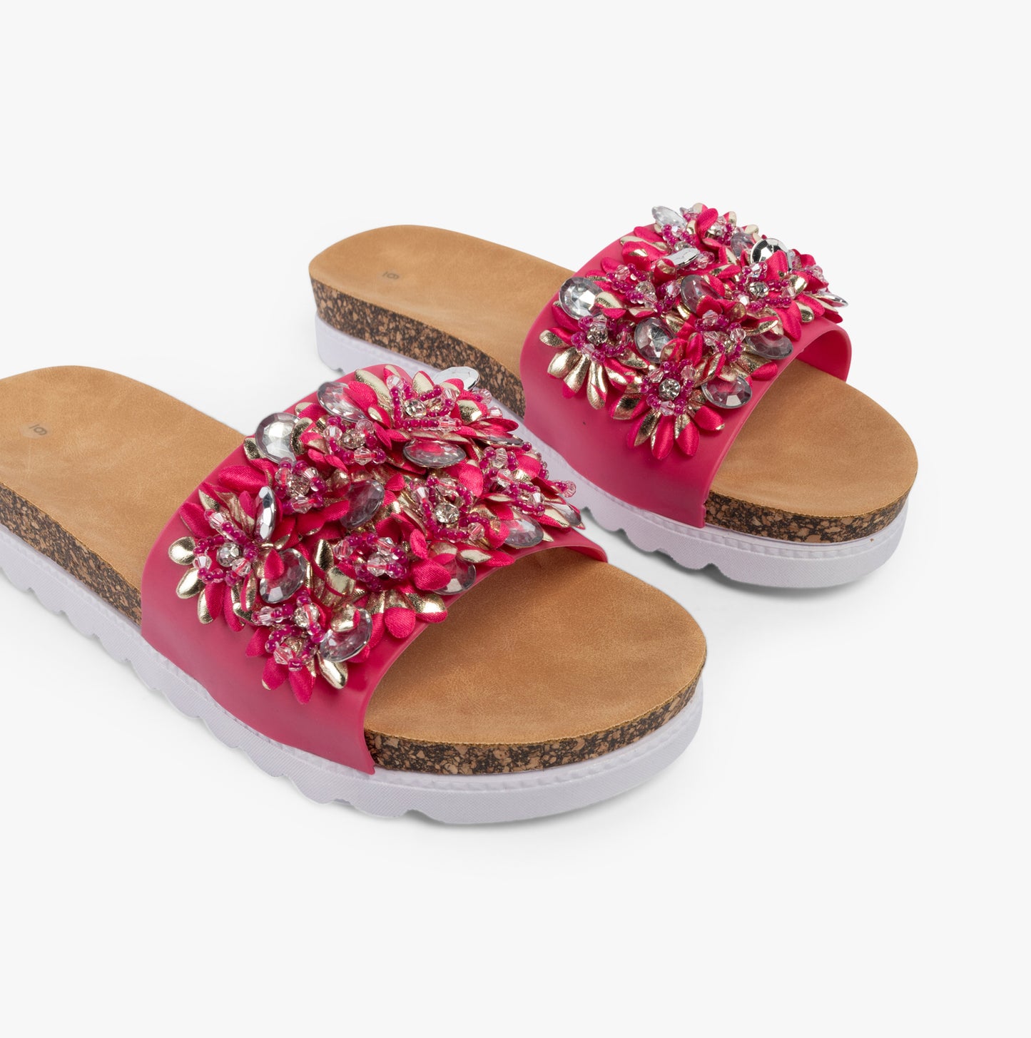 Dr Keller GLITZY Womens Slides Fushia Pink