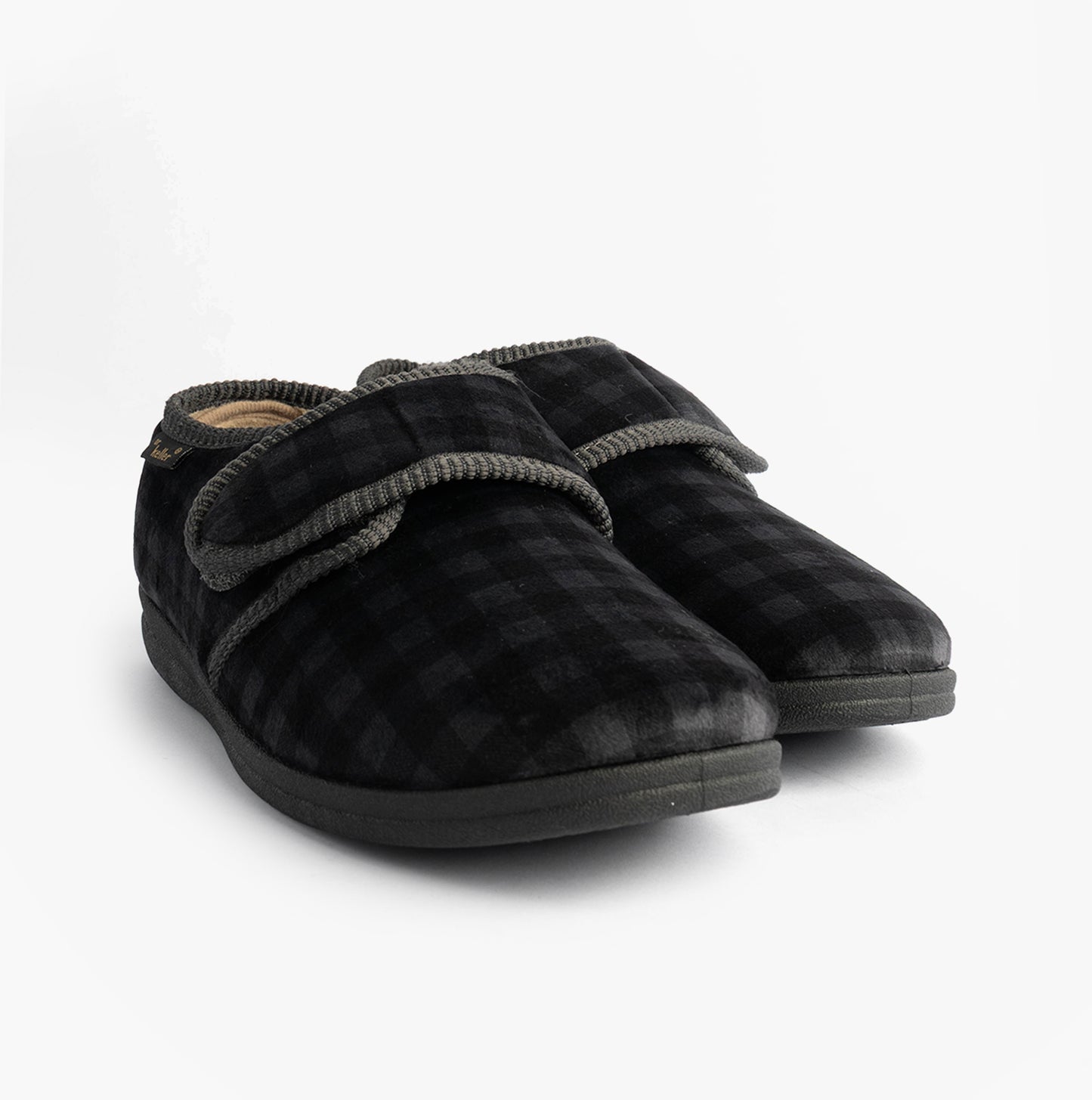 Dr Keller DARREN VELC Mens Touch Fasten Slippers Grey