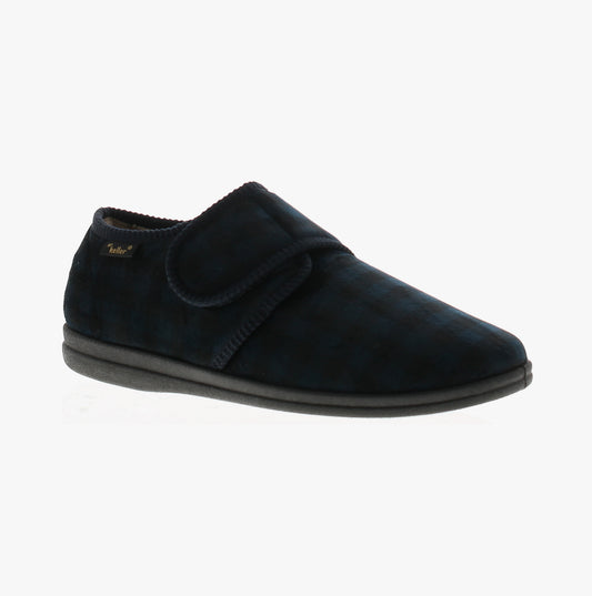 Dr Keller DARREN VELC Mens Slippers Navy