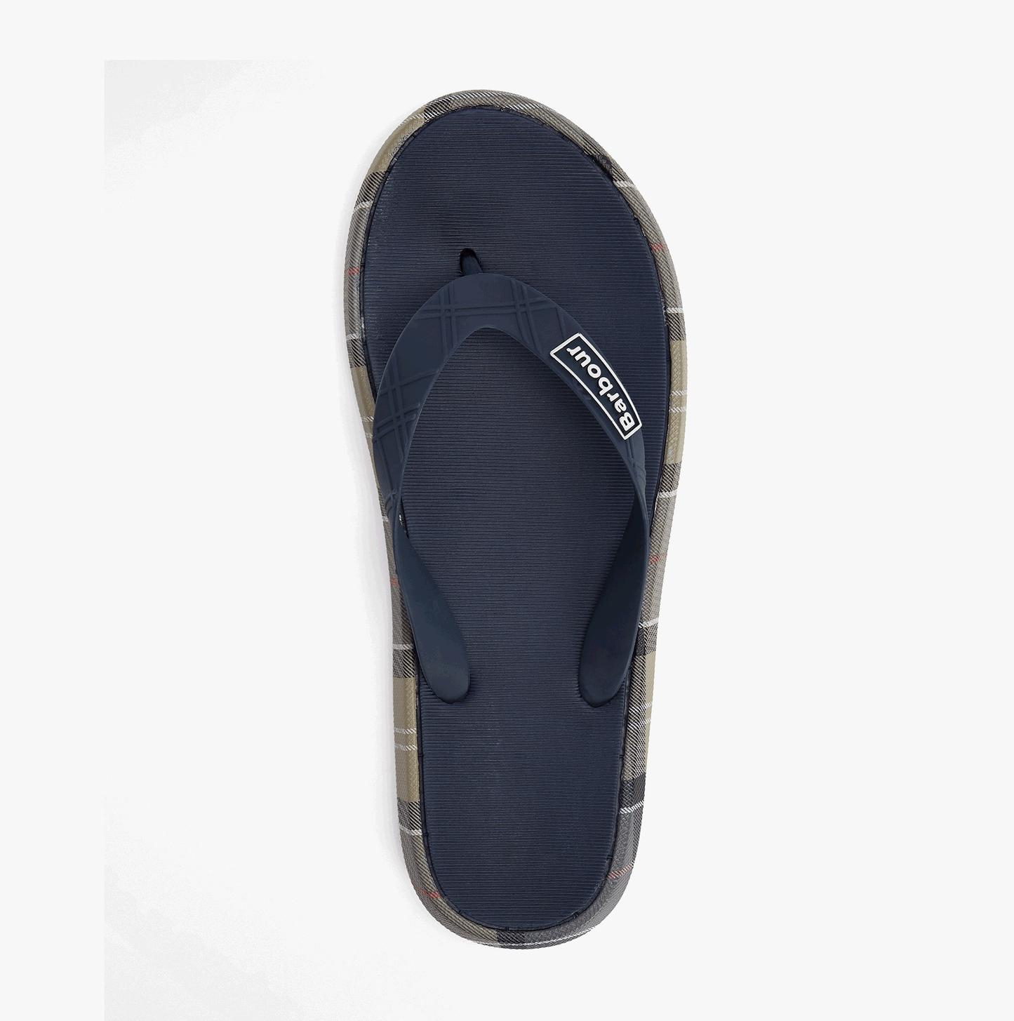 Barbour OAKDALE Mens Toe-Post Sandals Navy/Dress Tartan