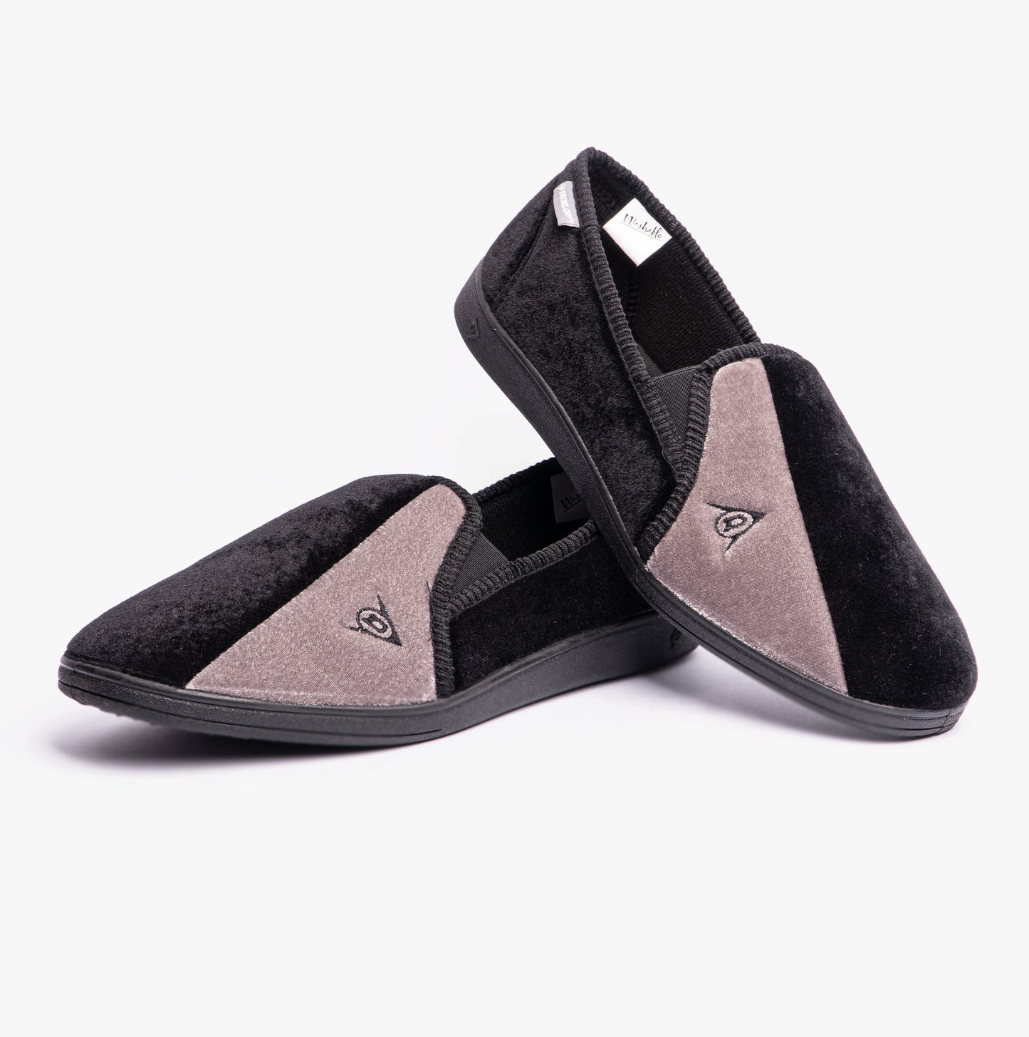 Dunlop WINSTON Mens Full Slippers Black/Grey