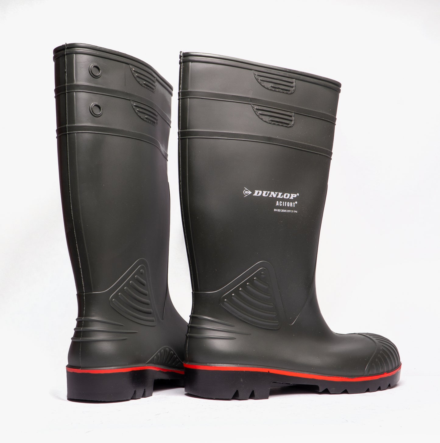 Dunlop ACIFORT Mens Safety Wellington Boots Dark Green