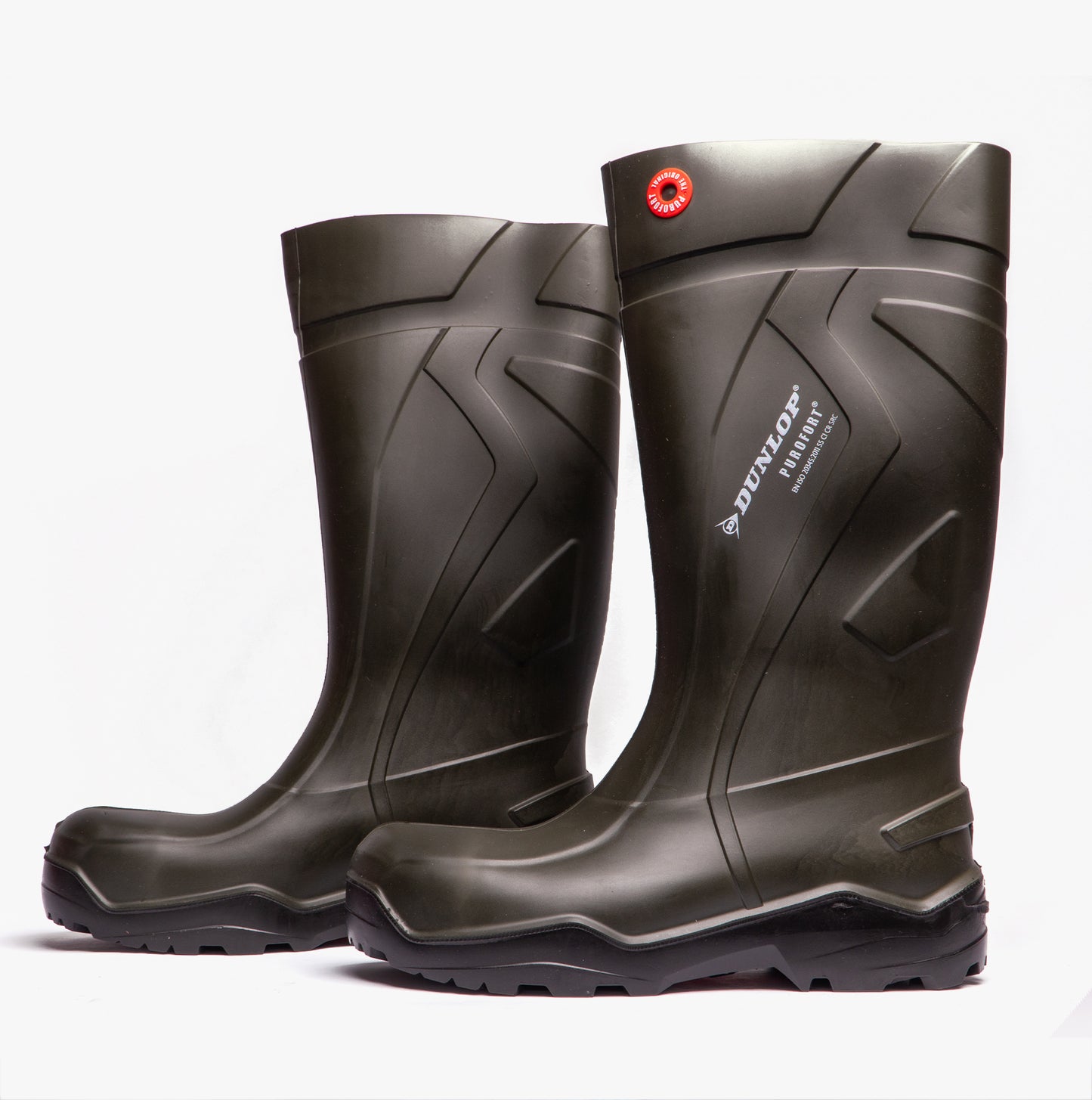 Dunlop PUROFORT+ Unisex S5 Full Safety Wellington Boots Green