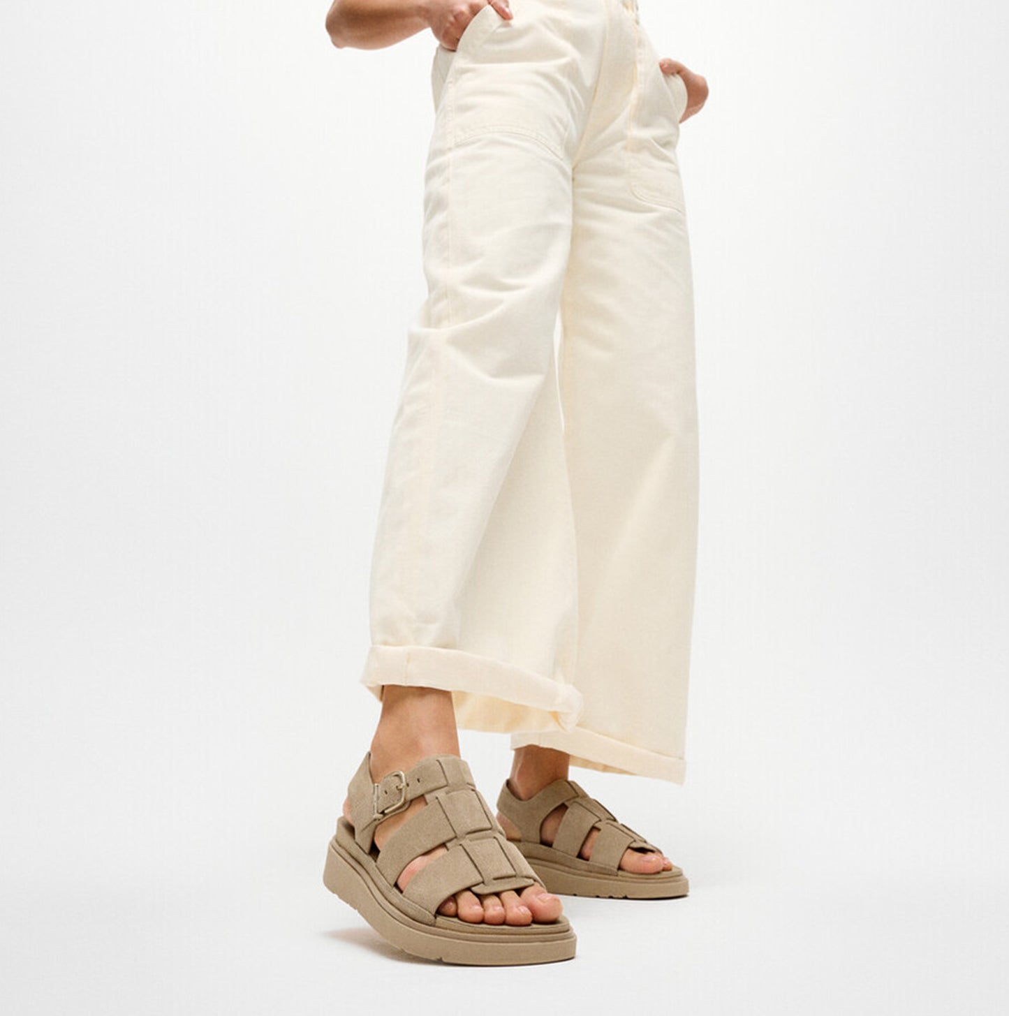 FitFlop GEN-FF Womens Ankle Strap Sandals Cappuccino